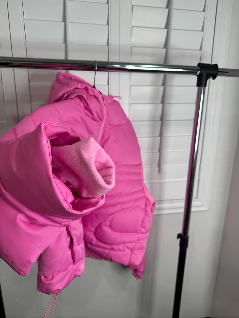 Womens Pink Nike Puffer Jacket with Hood